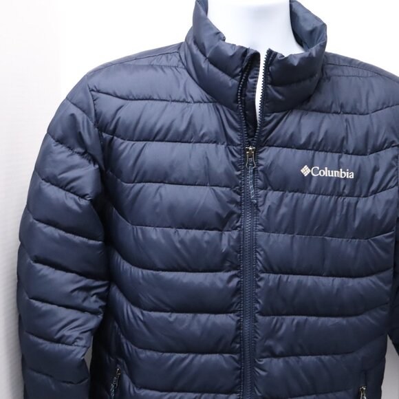 Columbia Mens POWDER LITE 2 Navy Blue Winter Jacket Omni-Heat Size Small NWT - Picture 2 of 13